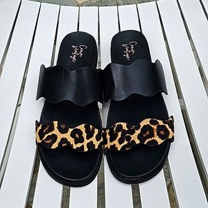 Crown Vintage Niabi Leopard Slide Sandal, 8.5M